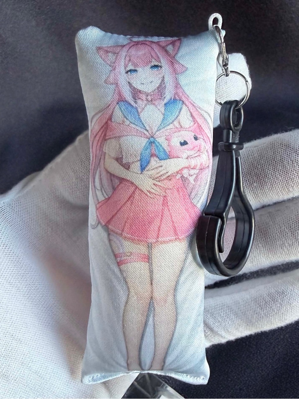 Handmade Anime Pink Shylily VTuber Body Plush Keychain